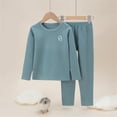 thumbnail image 2 of GDREDA Pyjama pour Enfants Automne et Hiver Ensemble de sous-Vêtements Chauds pour Enfants Plus Bébé Grands Enfants Manches Longues Garçon et Filles Col Rond Tenue d'Intérieur Pyjama Vert, 4-5 Ans, 2 of 3