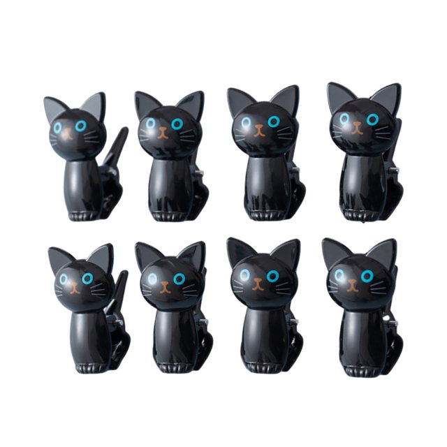 8 Pinces pour Sacs Alimentaires Pinces de Scellement Réutilisables Adaptées aux Collations Croustilles Etc. Conception Polyvalente Adaptée au Rangement à la Maison Haute Dureté Mignonne en Forme de Chat Scelleuse sous Vide pour Sacs Alimentaires Fm2000 Scelle Facile Emballage de Viande