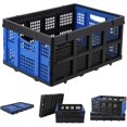 thumbnail image 1 of Ourlova Collapsible Plastic Foldable Storage Crate Basket, Stackable Utility Heavy Duty Milk Crate with Handle for Kitchen Office Camping Classroom Storage, 1 of 8