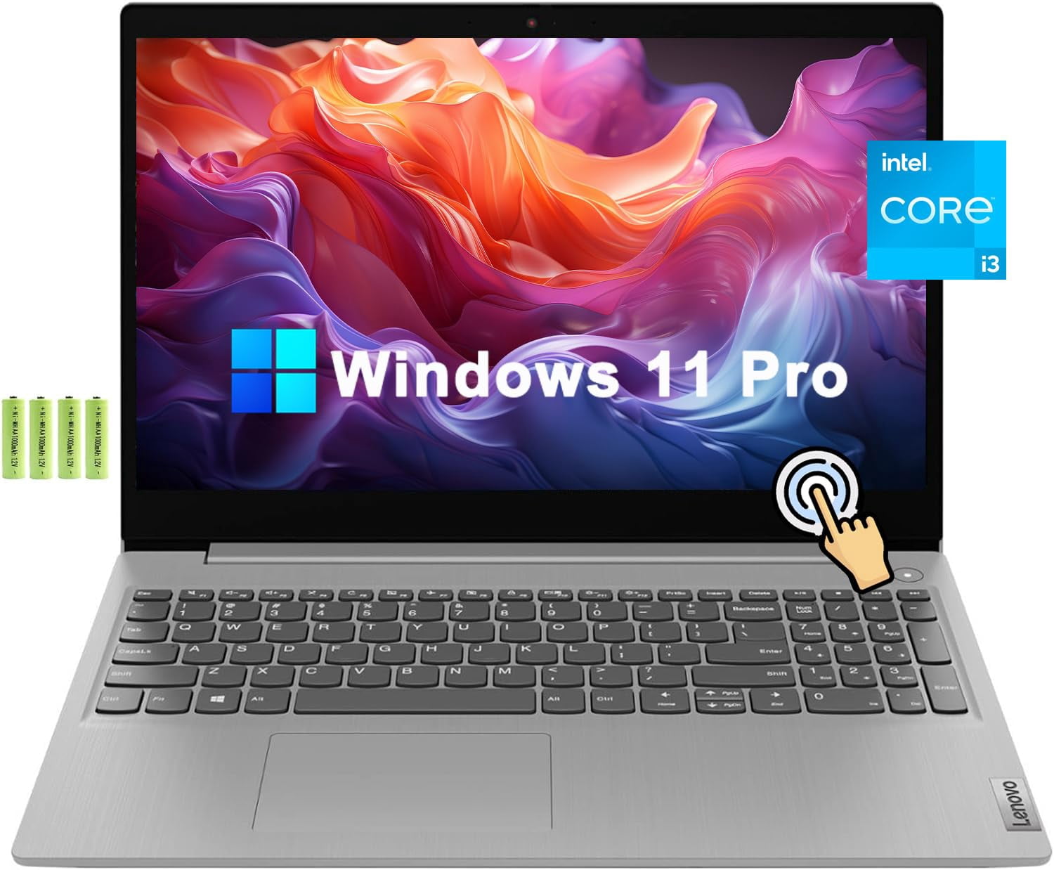 Lenovo Ideapad 3i [Windows 11 Pro] 15 15.6" FHD Touchscreen Business Laptop Computer, Intel Core i3-1115G4, 16GB RAM, 1TB PCIe SSD, Numberic Keypad, Wi-Fi 6, BT 5, HDMI, USB, Card Reader, w/Battery