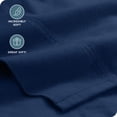 thumbnail image 2 of Bare Home Flannel Sheet Set - 100% Cotton - Deep Pocket - Queen, Dark Blue, 4-Pieces, 2 of 7