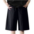 thumbnail image 3 of Diufon Men's Athletic Shorts Cotton Linen Drawstring Waisted Outdoor Sport Shorts Spring Summer Shorts with Pockets, 3 of 4