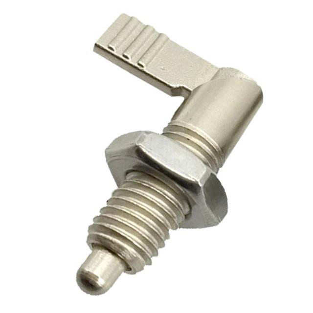 VONKY Boulons de Verrouillage à Filetage Fin en Acier Inoxydable, Type L, Pistons d'Indexation, Argent M10-5 1 Ensemble