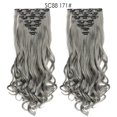 thumbnail image 1 of 7-Piece Set Matte Clip Wig Curly Hair Big Wave Wig Piece, Pullover Toupee, 1 of 4