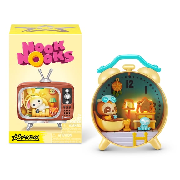Nook Nooks Series 1 Blind Box Figurines by STARBOX - Surprise Mini Collectible Animal Toy with Themed Scenes for Ages 3+