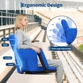 thumbnail image 3 of Garvee 20.5" Wide Stadium Seats with Back Support, 6 Adjustable Angle, Pockets, Cup Holders, Blue, 3 of 7