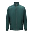 thumbnail image 1 of Pisexur Plus Size Jackets for Men Man Solid Color Zipper Pockets Stand Collar Hoodie Coat Fall Jackets Windbreaker Jackets, 1 of 4