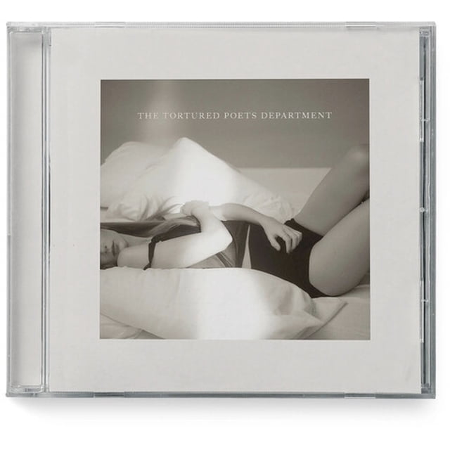 The Tortured Poets Department + Bonus Track 'The Manuscript' audio CD by Taylor Swift, released under Republic Records. The album cover features a grayscale image of a woman lying on a bed with white pillows, wearing a black outfit. This pop album includes 16 tracks with collaborations from Post Malone and Florence and the Machine, plus a bonus track exclusive to this physical version. The CD is factory-sealed for premium sound quality and professionally mastered for dynamic audio playback.
