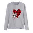 thumbnail image 3 of Qertyioot T-Shirt Graphique pour Femmes de la Saint-Valentin à Manches Longues, Chandail Imprimé, Blouse, 3 of 4