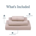 thumbnail image 3 of Mainstays Washed Ultra Soft Microfiber Bed Sheet Set, Twin-XL, Pink Blush, 3 Piece, 3 of 10