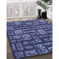 thumbnail image 3 of Ahgly Company Machine Washable Indoor Rectangle Transitional Blue Area Rugs, 2' x 5', 3 of 7
