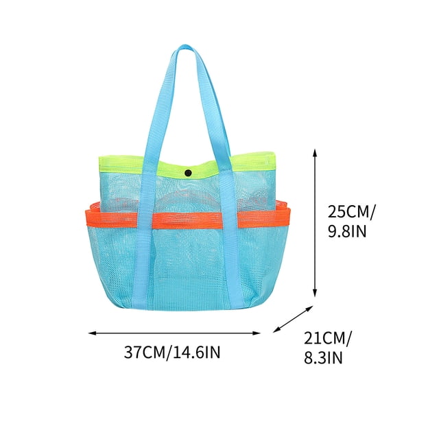 Mesh Beach Bag,Multi Pocket Capacity Large Portable Swimming Bag Centrifugal Mesh Pocket Beach Swimming Storage Net,Large Beach Bag,Storage Bags for Clothes,Clothes Storage Bag