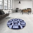 thumbnail image 4 of Ahgly Company Machine Washable Indoor Rectangle Transitional Blue Area Rugs, 3' x 5', 4 of 7