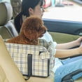 thumbnail image 3 of Beige Waterproof Pet Car Seat Non Slip Belt Seat Belt Opening Synthesized Coverage Back Seat Protection For Cats And Dogs Travel Beige, 3 of 7