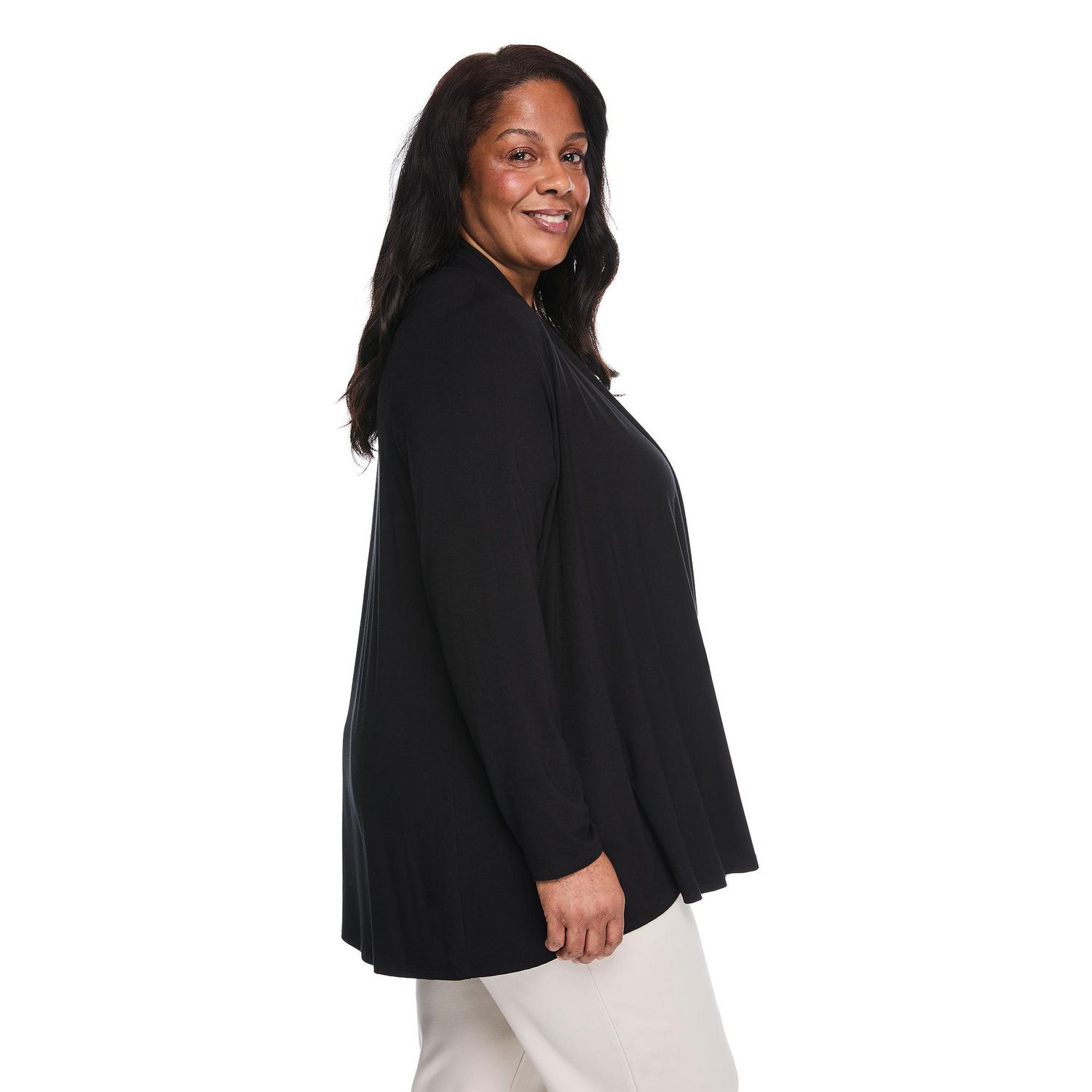 Cardigan avec motif en cascade Karen Scott Plus pour femmes