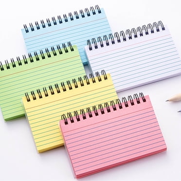 Lksixu Carnet de Poche, Petits Blocs-Notes Lignés 3 X 5 Pouces avec Couverture Imperméable, 50 Feuilles/100 Pages 110 G/m2 Blocs-Notes en Papier Épais Colorés pour Mémos, Cahiers à Spirale Reliés par le Haut Déchirables Fournitures de Bureau - Vert