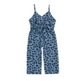 thumbnail image 1 of FOCUSNORM Girls Summer Sleeveless Romper Leopard High Waist Lace-up V Neck, 1 of 6