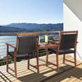 thumbnail image 4 of Gymax Patio Acacia Wood Conversation Companion Bench Loveseat Chair with Side Table, 4 of 10