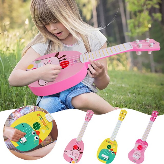Isvgxsz 2025 New Clearance Creativity Home Design Children Simulation Ukulele Simulation Guitar Can Play Enlightenment Educational Musical Instruments Early Education Music Toys