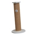 thumbnail image 4 of Cats Scratch Post with Interactive Ball Toy Vertical Scratcher Cat Climbing Pole White Brown 63x30cm, 4 of 9