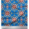 thumbnail image 1 of Soimoi Rayon Fabric Floral Mandala Printed Craft Fabric by The Yard 42 Inch Wide, 1 of 3