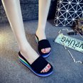 thumbnail image 2 of Womens Summer Slippers Platform High-heel Rainbow Platform Wedges Shoes, 2 of 9