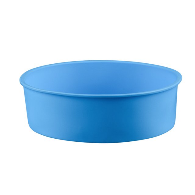 kurtrusly Mariage Fête Gâteau Restaurant Réutilisable Mousse Lavable Rond Moule Cuisine Gadget Accessoires Bleu 8 Pouces 1Set