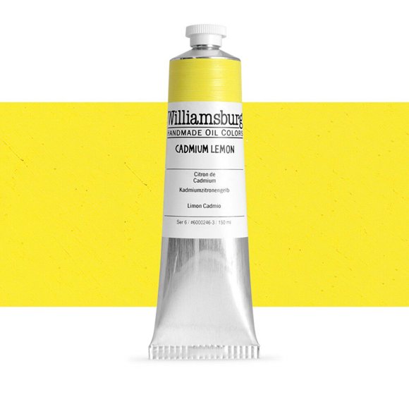 Williamsburg Artist Oil Colors by Golden, Cadmium Lemon, 37ml Tube, Professional Oil Paint, Opaque