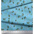 thumbnail image 3 of Soimoi Cotton Duck Fabric Leaves & Insect Printed Fabric 1 Yard 42 Inch Wide, 3 of 3