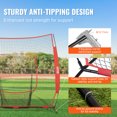 thumbnail image 3 of VEVOR Filet d'Entraînement de Baseball et Softball 7 X 7 Pi, Filet d'Entraînement de Baseball Portable pour Frapper, Frapper, Attraper et Lancer, Équipement de Baseball avec Filet Arrière, Aides à l'Entraînement, 3 of 9