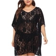 thumbnail image 1 of Robe de Plage à Manches Courtes Unie pour Femmes avec Patchwork, Chemise de Couverture Surdimensionnée, Robe à Manches Courtes pour Femmes, 1 of 4