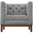thumbnail image 2 of LexMod Panache Fabric Armchair, Expectation Gray, 2 of 5