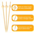 thumbnail image 2 of 200PCS Cocktail Picks, Natural Fancy Toothpicks for Appetizers, Wooden Ball, 2 of 7