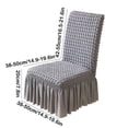 thumbnail image 3 of Stretch Chair Cover for Home Office Kitchen Banquet Hotel - Removable, Washable, Easy to Install - Polyester Jacquard Velvet - Anti-Slip, Dirt-Resistant - 4 Colors (Red, Yellow, Gray, 3 of 6