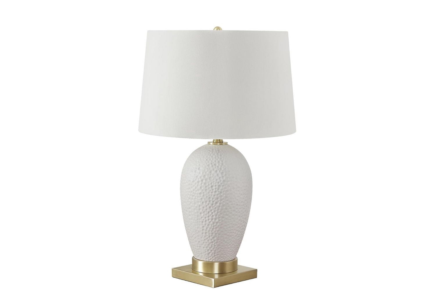 Monarch Specialties Lighting, 26"h, Table Lamp, White Ceramic, Ivory / Cream Shade, Transitional