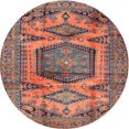 thumbnail image 1 of Ahgly Company Tapis d'Intérieur Rond Traditionnel Brun Châtaigne Persan, 4 Pieds Rond, 1 of 6