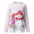 thumbnail image 4 of Femmes Hoodies Women Manches Longues Casual Christmas Impression Pull Col Rond Tunique Tops Sweatshirts Mignons sur Clearance, 4 of 5