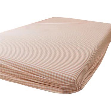 Maplenight Queen Size Fitted Sheet - Non-Slip, Breathable Cotton & Linen Skin-friendly Fitted Sheet for Mattress Protection Pink