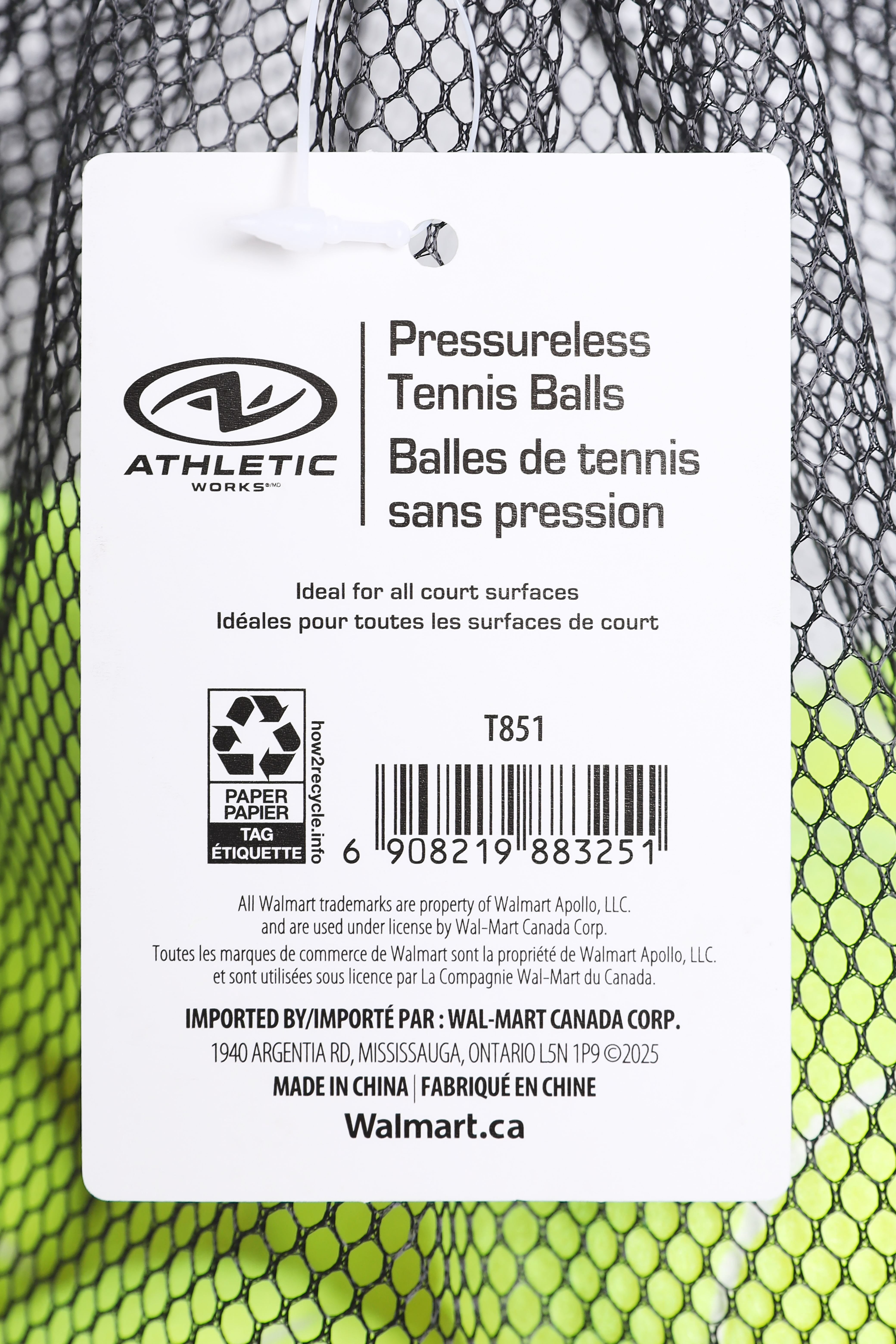 Athletic Works Pressureless Tennis Ball