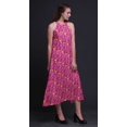 thumbnail image 3 of Bimba Robe Décontractée Florale Longue Dos Nu à Col Licou pour Femmes, Robe de Plage Imprimée - XX-Grand, 3 of 6