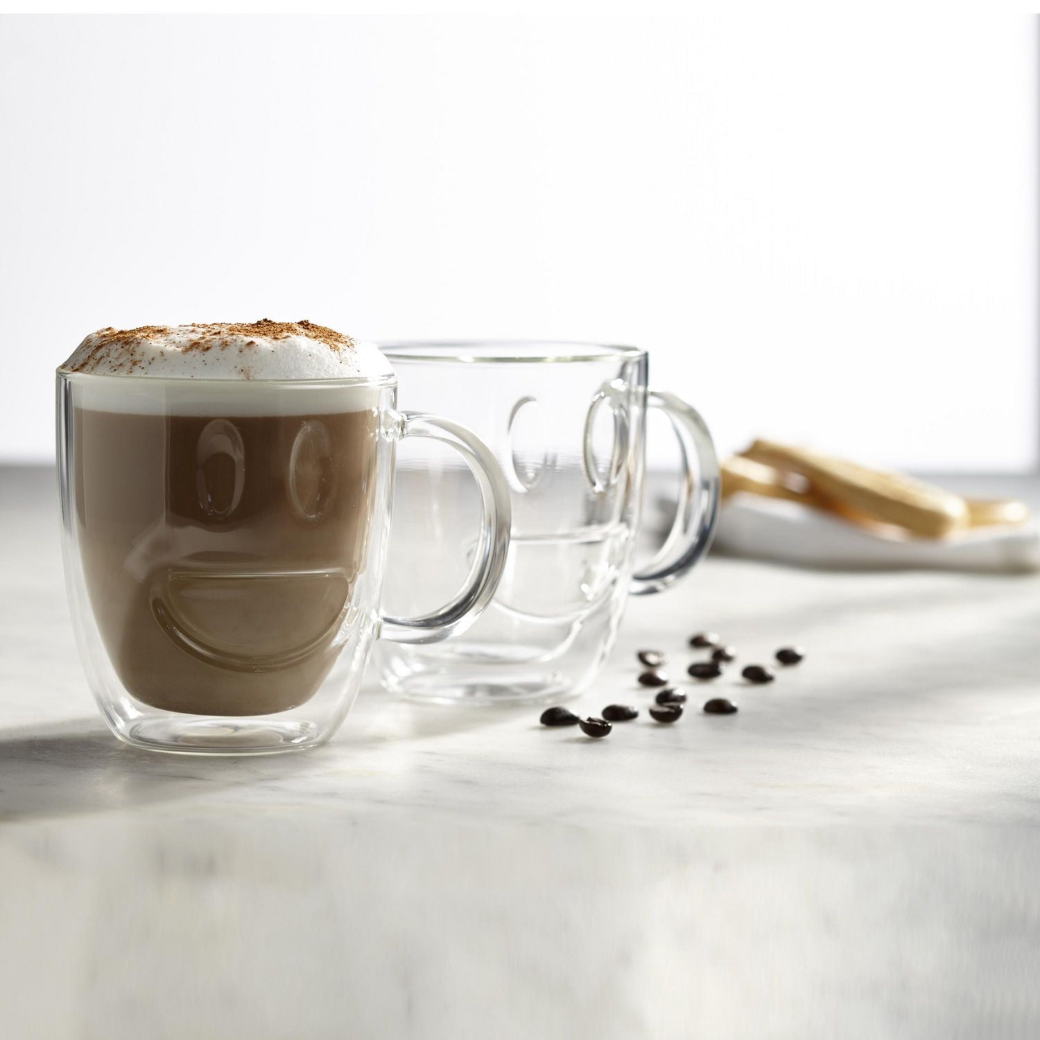 Double Double Smiley Mug, 350 ml Set of 2