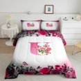 thumbnail image 2 of Erosebridal Ensemble de Literie Monogrammée pour Lit Simple, Couette Personnalisée avec Initiale, Décoration avec Lettre, Réversible, Légère, 2 Pcs, 2 of 8