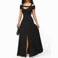 thumbnail image 2 of Gspmoly Robes Décontractées pour Femmes, Printemps et Su Robe Longue Aguichant de Printemps et d'Été pour Femmes Style Épicé Fille Haute Élasticité Couleur Unie Robe-Jupe pour Femmes Robes Formelles pour Femmes Articles en Liquidation, 2 of 4