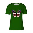 thumbnail image 4 of Pisexur Hauts de Printemps pour Femmes, Hauts pour Femmes, Hauts pour Femmes Tendance à la Mode Chandail Décontracté pour Femme Imprimé à Manches Courtes à Col Rond Vert, G, 4 of 4