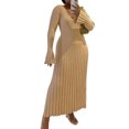 thumbnail image 1 of Bellella Pull-Over pour Femmes Robe Pull à Manches Longues Maxi Épaisse Femme Abricot S, 1 of 2