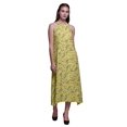 thumbnail image 1 of Bimba Feuilles Été Vacances Fête Col Licou Tenue de Plage Femme Dos Nu Robe-Grand, 1 of 6