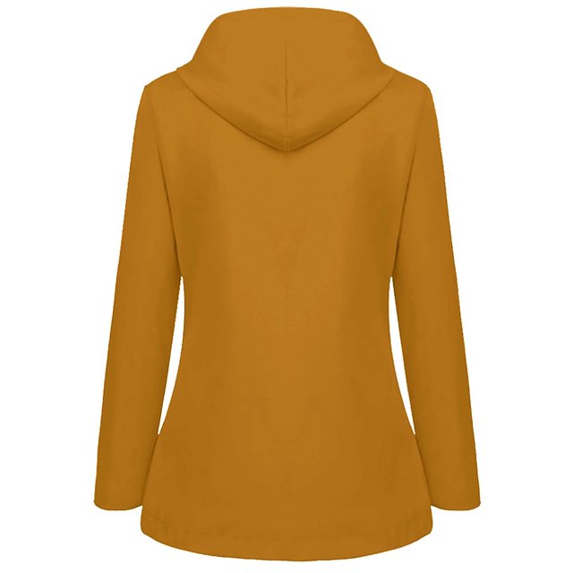 Veste Extérieure Coupe-Vent à Capuche Imperméable Manteau de Pluie pour Femmes