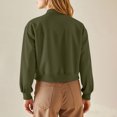 thumbnail image 4 of HongQid Women's Bomber Jackets Winter Trendy Varsity Jackets Shackets Button Down Cropped Coats with Pockets, 4 of 9