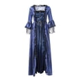 thumbnail image 2 of Robe Renaissance Femme Rétro Fête Princesse Cosplay Dentelle Longueur au Sol Robe, 2 of 6