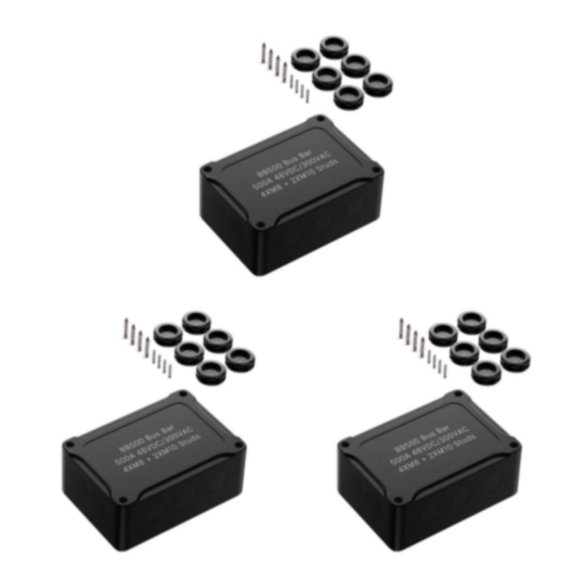 ZheElen Studs Bus Bar Power Distribution Box Efficient Wiring Setup And Easy Maintenance 24V Easy To Install black 3Set
